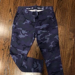 EUC Navy Camo Khakis by GAP Skinny Crop Pants